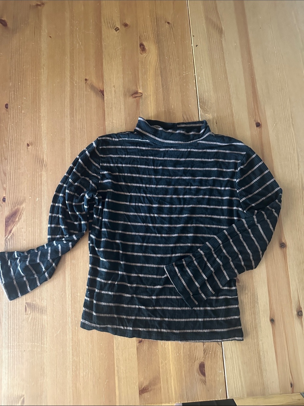 Olivia Rae Black and Brown Striped Crop Top